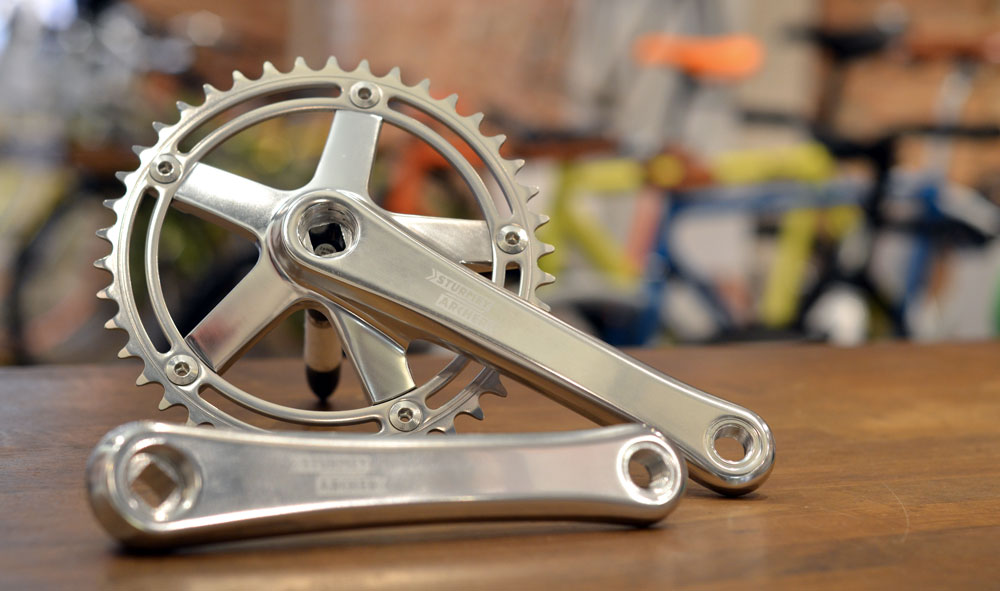 Manivelle Sturmey Archer 44 Dents Pour Vélo Fixie/Single Speed - Bras 170 Mm, Axe 110 Mm, Alu